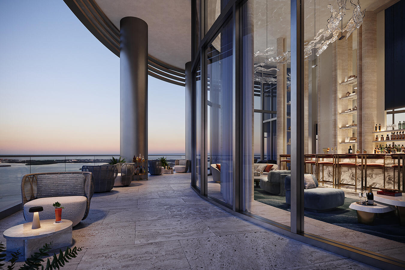 Varanda na biblioteca